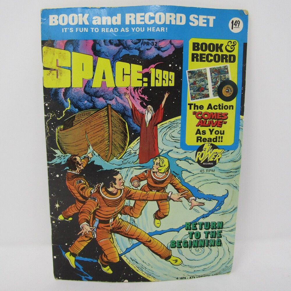 Space: 1999 Return to the Beginning Book & Record Set Power Records 1976 Vintage